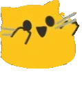 ablobcatattentionreverse emote for Discord