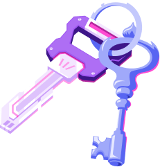 NeonViolet_Key emote for Discord