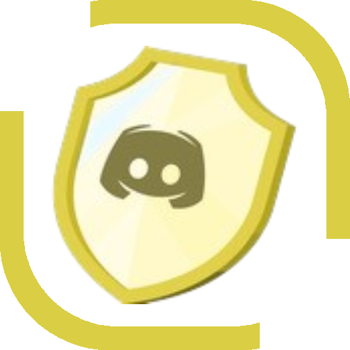 YellowDiscordShieldModerator emote for Discord
