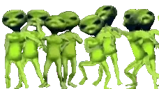 AlienParty animated emote for Discord, Twitch and Slack