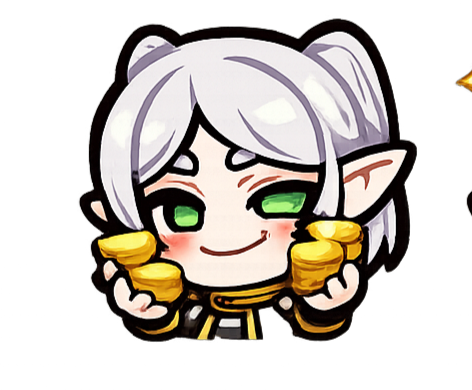 money_frieren emote for Discord