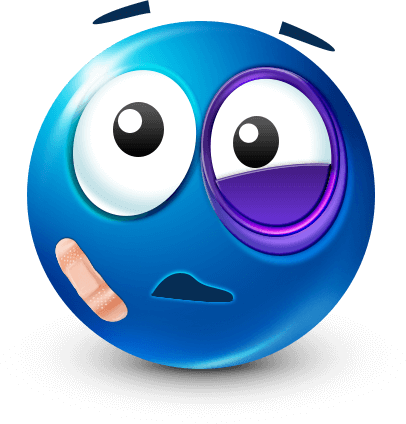 blueemoji_beatenup emote for Discord