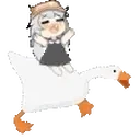 astroOnAGoose emote for Discord