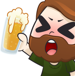 BeardedGuyBeer emote for Discord
