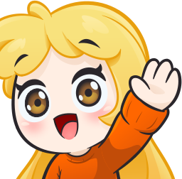 BlondeGirlWave emote for Discord