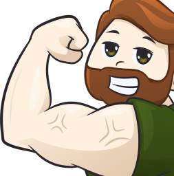 BeardedGuyMuscle emote for Discord