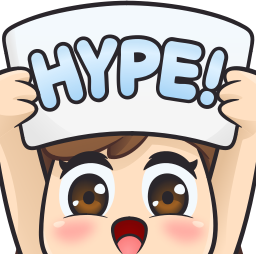 BrunetteGirlHYPE emote for Discord