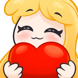 BlondeGirlHeart emote for Discord