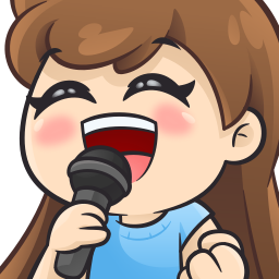 BrunetteGirlSing emote for Discord