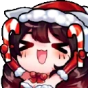 AyuuRavingXmas emote for Discord