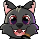 AuroraWolfknife emote for Discord