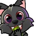 AuroraWolfmoney emote for Discord