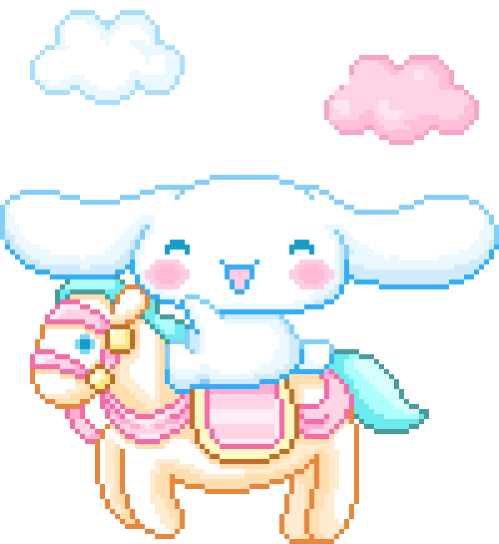 CuteCinnamorollridingahorse emote for Discord