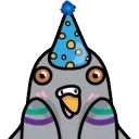 birthdaypigeon emote for Discord