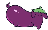 cerberEggplant emote for Discord