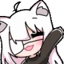 cuteNekoHello emote for Discord