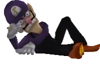 CreepyWaluigiSTARE emote for Discord