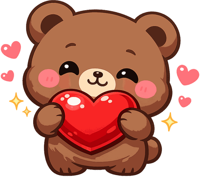 Bearwithheart emote for Discord