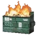 dumpsterFire emote for Discord