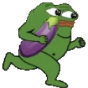 EggplantRun emote for Discord