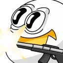 EggyBigGun emote for Discord