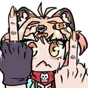 ebikoFricku emote for Discord
