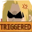 ElricTriggered emote for Discord