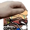 emergeCOPIUMpet emote for Discord