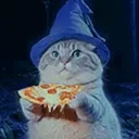 fatasswizardeatingpizza emote for Discord