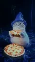 fatasswizardeatingpizza emote for Discord
