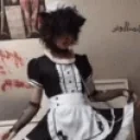 FemboyInMaidDressWithCatEars emote for Discord