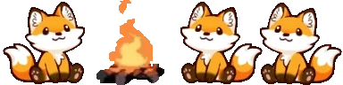 foxsittingverycomfortab emote for Discord