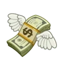 flyingmoney emote for Discord