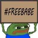 freebabe animated emote for Discord, Twitch and Slack