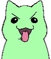 FreakyCatGreen emote for Discord