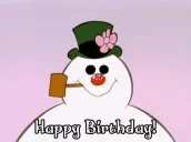 frostybirthday emote for Discord