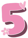 Pink_five_heart_flower emote for Discord
