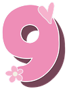 Pink_nine_heart_flower emote for Discord