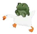 FrogeOnAGoose emote for Discord
