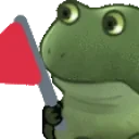 FrogeRedFlag emote for Discord
