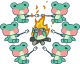 Froggycampfire emote for Discord