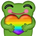 FroggiePride emote for Discord