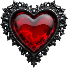 Gothicheartredblack emote for Discord