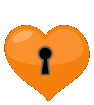 Orangeheartlock emote for Discord
