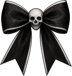 Skullblackwhitebow emote for Discord