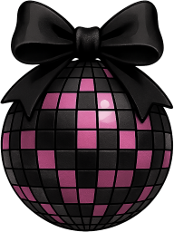 Blackandpinkdiscoball emote for Discord