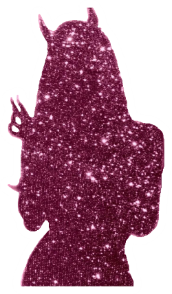 Devilglitterpinkwoman emote for Discord