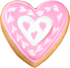 Pinkwhiteheartcookie emote for Discord