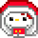 HelloKittySantaHat emote for Discord