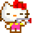 HelloKittySmoke emote for Discord
